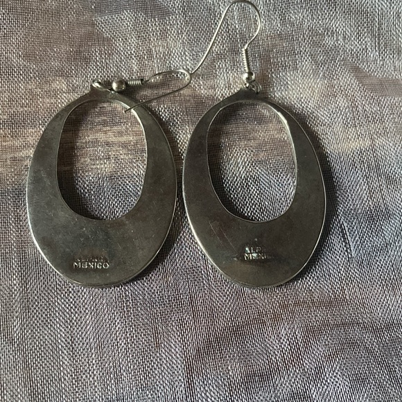 Alpaca Mexico Abalone mosaic earrings - Picture 3 of 4